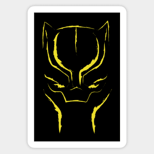 Black Panther Mask: Gold Sticker